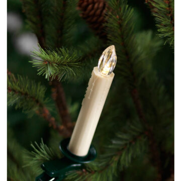 LED TREE TAPER CANDLE W/6 HR TIMER (SET OF 12) W/REMOTE