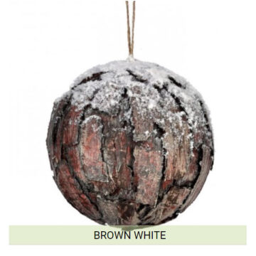 6" BARK BALL W/SNOW
