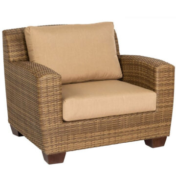Saddleback Resin Wicker Lounge Chair by Woodard