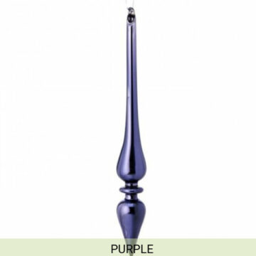 9″ SHINY PURPLE GLASS FINIAL ORNAMENT