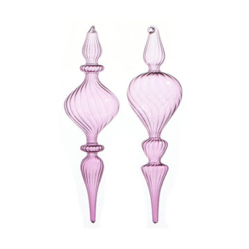 10.5" AMETHYST BLOWN GLASS FINIAL ORNAMENT