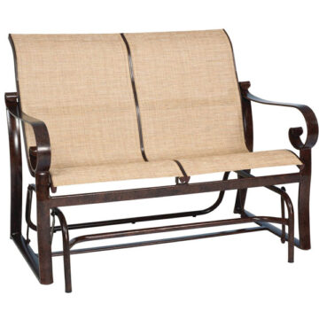 Belden Sling Aluminum Loveseat Glider by Woodard