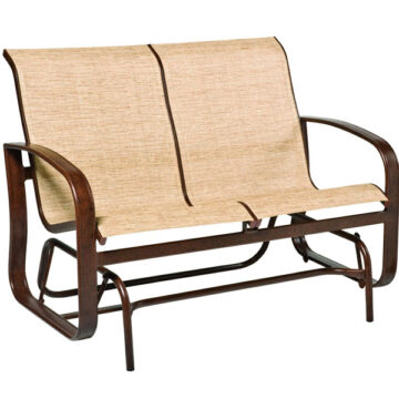 Cayman Isle Sling Aluminum Loveseat Glider by Woodard