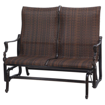 Bel Air Cast Aluminum Woven Loveseat Glider by Gensun