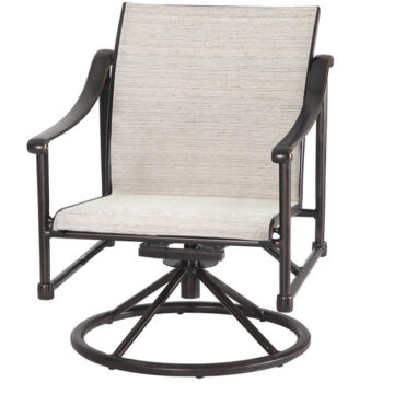 Morro Bay Cast Aluminum Sling Swivel Lounge Chair by Gensun