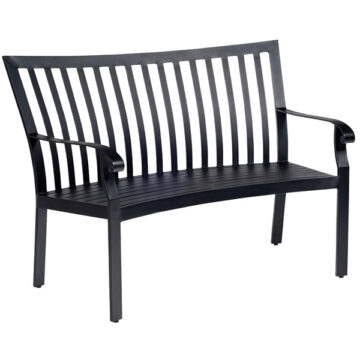 Cortland Crescent Bench w/ Optional Cushion by Woodard