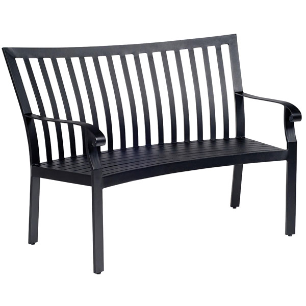 Cortland Crescent Bench w/ Optional Cushion by Woodard