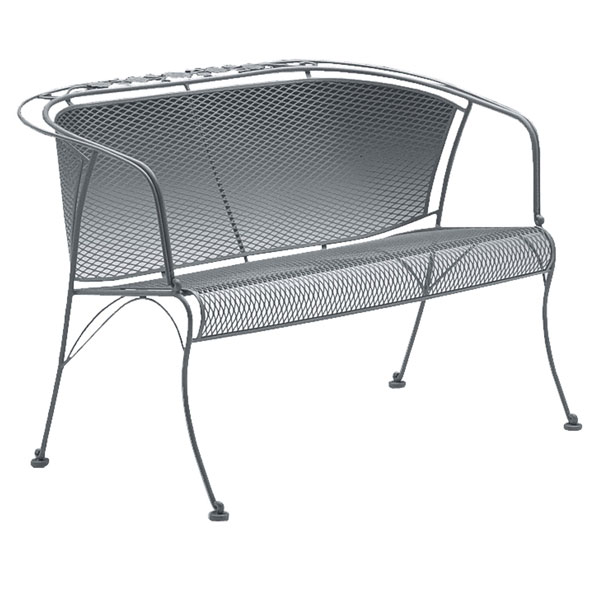 Briarwood Wrought Iron Barrel Loveseat by Woodard