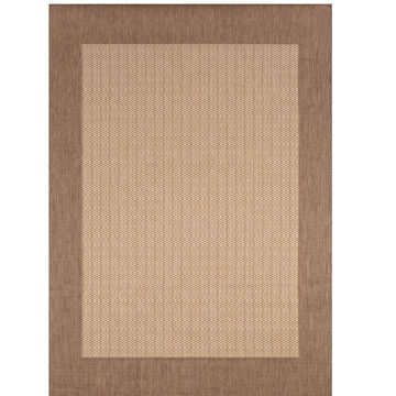 Checkered Field Rug in Natural and Cocoa
