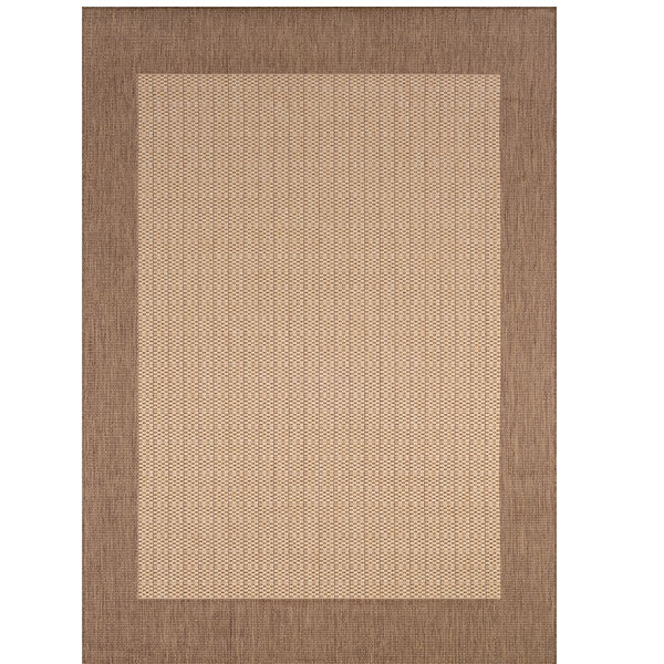 Checkered Field Rug in Natural and Cocoa