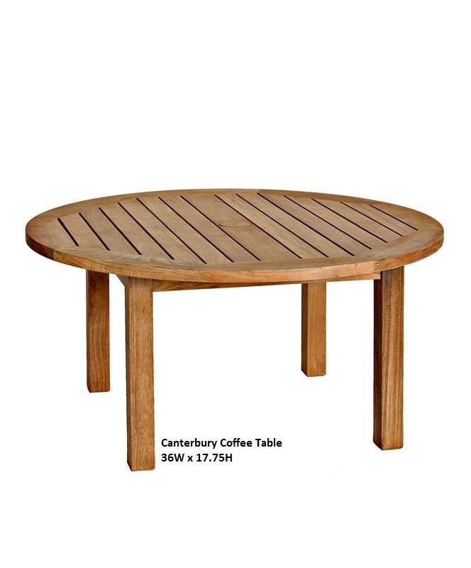 Canterbury 36" Coffee Table by Three Birds Casual