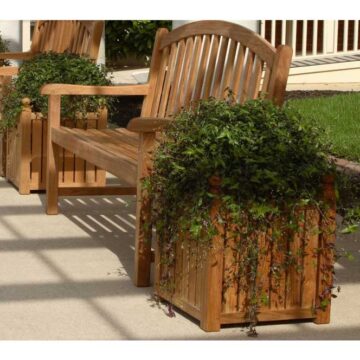 Teak Flower Boxes by Three Birds Casual