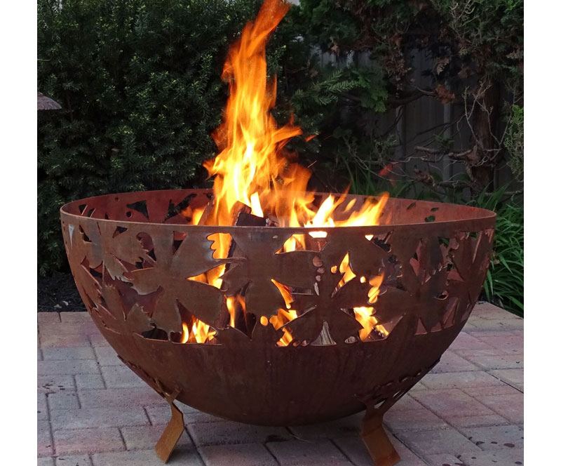 Fancy Flames Leaves Fire Bowl XL by Esschert Design USA
