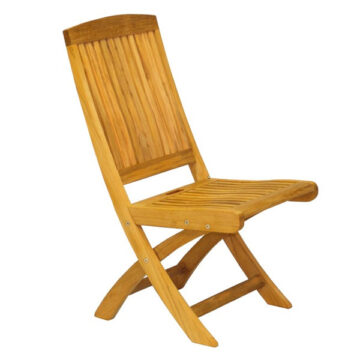 Teak Braxton Folding Side Chair by Three Birds Casual