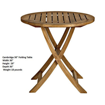 Cambridge 30" Folding Table by Three Birds Casual