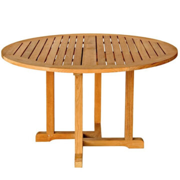 Teak Oxford 48 inch Round Dining Table by Three Birds Casual