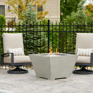 Cove Square Fire Table by Outdoor Great Room