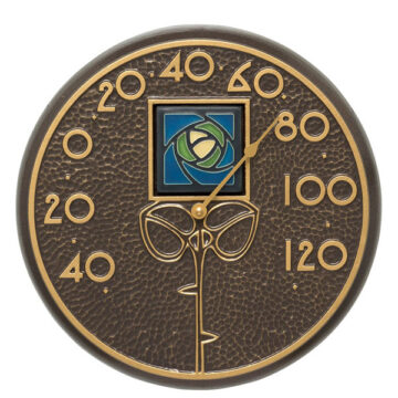 Blue Dard Hunter Rose Indoor Outdoor Wall Thermometer