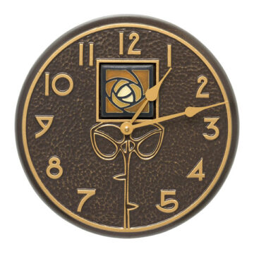 Amber Dard Hunter Rose Indoor Outdoor Wall Clock