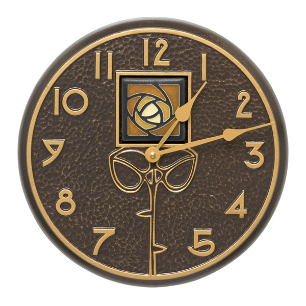 Amber Dard Hunter Rose Indoor Outdoor Wall Clock