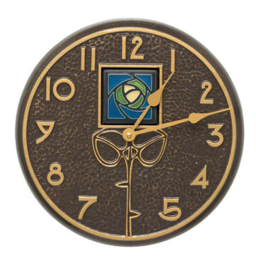 Blue Dard Hunter Rose Indoor Outdoor Wall Clock