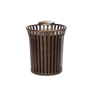 Trash receptacle with Rain Bonnet by Plantation Prestige