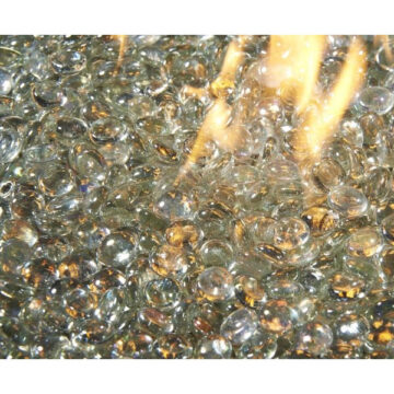 Tempered Fire Glass Gems -Clear