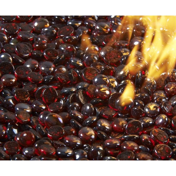 Tempered Fire Glass Gems -Ruby