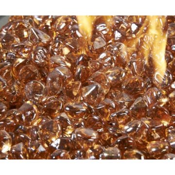 Large Tempered Fire Glass Diamonds-Copper