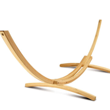 Roman Arc Cypress Wood Hammock Stand