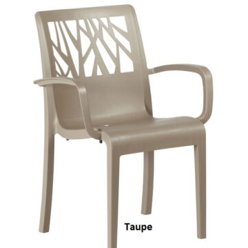 Vegetal Stacking Arm Chair by Grosfillex