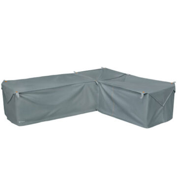 104 Inch Easy Fold Patio Right-Facing Sectional Lounge Set Cover, Monument Grey