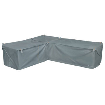 104 Inch Easy Fold Patio Right-Facing Sectional Lounge Set Cover, Monument Grey