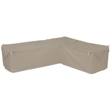 104 Inch Easy Fold Patio Right-Facing Sectional Lounge Set Cover, Goat Tan