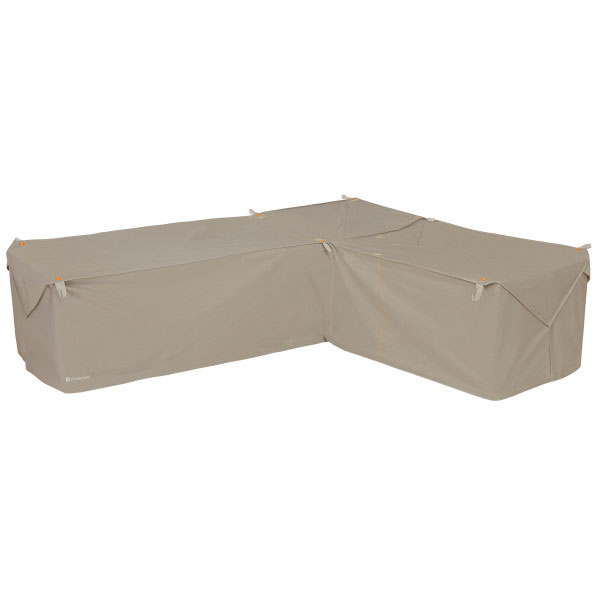 104 Inch Easy Fold Patio Right-Facing Sectional Lounge Set Cover, Goat Tan