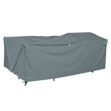 140 Inch Easy Fold Patio Furniture Cover, Monument Grey