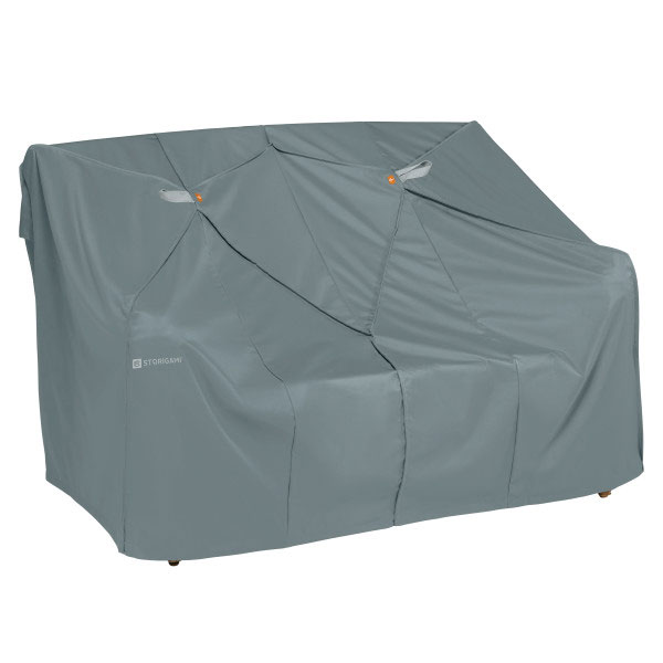 58 Inch Easy Fold Loveseat Sofa Cover, Monument Grey