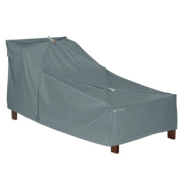 78 Inch Easy Fold Patio Day Chaise Cover, Monument Grey