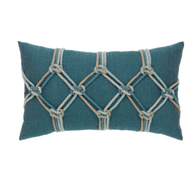 Lagoon Rope Lumbar Pillow by Elaine Smith
