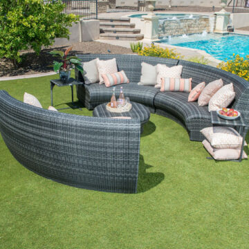 Canaveral Wicker Genie Lounge Set by Woodard