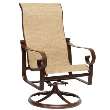 Belden Sling Aluminum High Back Swivel Rocker by Woodard