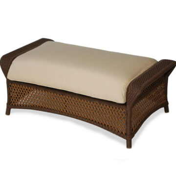 Grand Traverse Wicker Ottoman by Lloyd Flanders