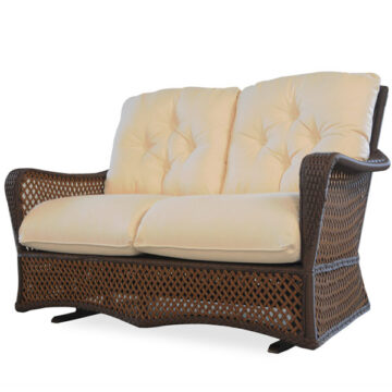 Grand Traverse Wicker Loveseat Glider by Lloyd Flanders