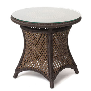 Grand Traverse Wicker 24" Round End Table by Lloyd Flanders