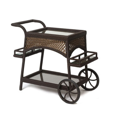 Grand Traverse Wicker Serving Cart by Lloyd Flanders