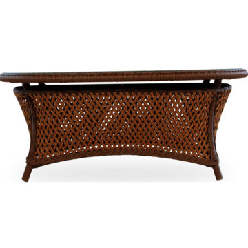 Grand Traverse Wicker 42'W' x 25''D Oval Coffee Table by Lloyd Flanders
