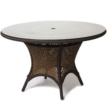 Grand Traverse Wicker 60" Round Dining Table by Lloyd Flanders