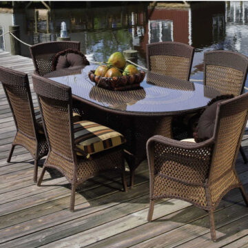 Grand Traverse Wicker 7 PC Dining Set by Lloyd Flanders