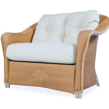 Reflections Wicker Lounge Chair and Half by Lloyd Flanders