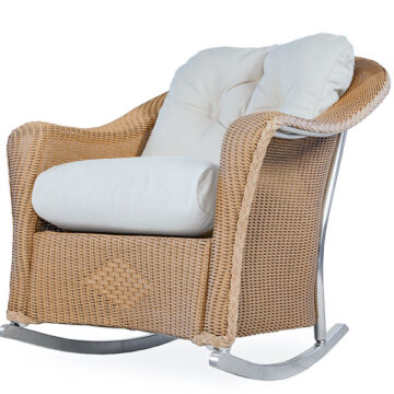 Reflections Wicker Rocker Lounge Chair by Lloyd Flanders